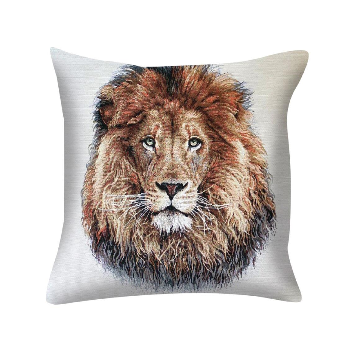 Lieson Federe Cuscino Divano, Federe da Arredamento Fodera Cuscini 45x45 Nero Beige Mamma Elefante e Elefantino, Federe di Lino