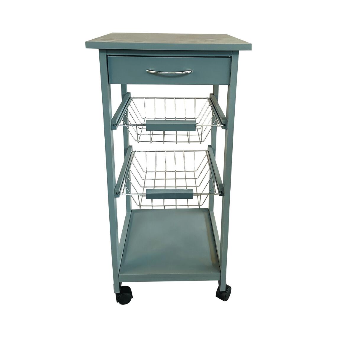 Carrello Da Cucina In Acciaio Inox Con Due Cassetti Tagliere Aggiuntivo, Dimensioni 50x50x H 95 Cm Peso 39 Kg Con Tagliere Piano Di Lavoro In Acciaio Inox Satinato - Foto 9