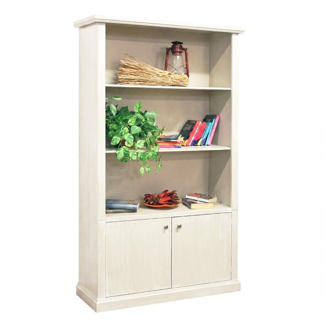 HOMBAZAAR Libreria Corta 3 Ripiani Marrone Rustico Con Struttura In Metallo - Mensola Per Ufficio, Soggiorno, Cucina