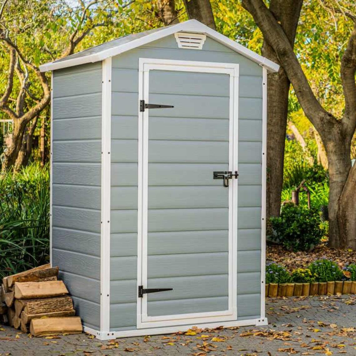 Keter Manor Grigia 4x3 - Casetta da Giardino - | Marino Fa Mercato