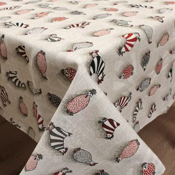 Tovaglia in tessuto con galline rosse 140X240