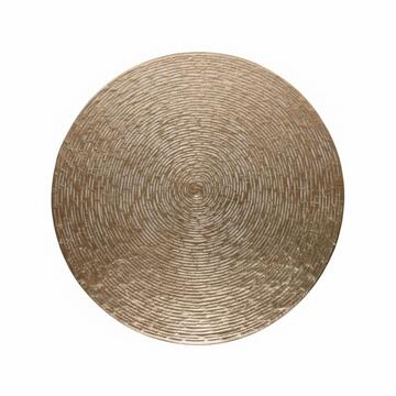 Tovaglietta Americana Rotonda Oro d 38 cm - Sottopiatto - Motivo con Trama
