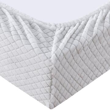 Coprimaterasso Jacquard Bianco Letto Singolo  80x190... - Marino Fa Mercato