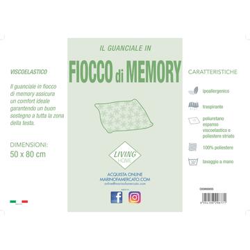 Guanciale con federa trapuntata in fiocco di memory