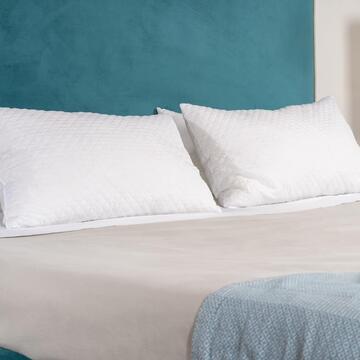 Coppia Guanciali 50x80 cm Fiocco Memory Foam - Marino fa Mercato