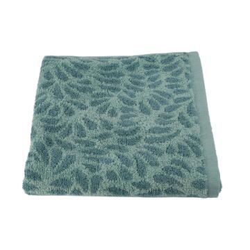 Asciugamano Leavy Verde 60x100 cm per Viso in Cotone Marino fa Mercato