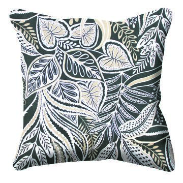 Cuscino divano quadrato Felce con stampa floreale blu 40x40