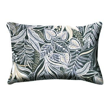 Cuscino divano rettangolare Felce con stampa floreale blu 40x70