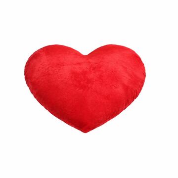 Cuscino a Cuore Rosso 50x35 cm Effetto Vellutato per Divano, Letto e Poltrona