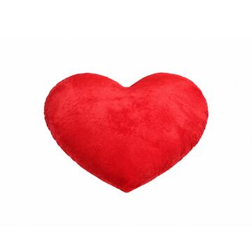 Cuscino a Cuore Rosso 40x28 cm Effetto Vellutato per Divano, Letto e Poltrona
