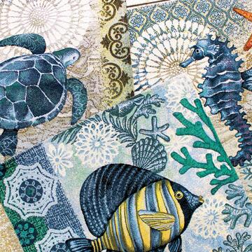 Federa Cuscino Seaside 45x45 cm - Fantasia Cavalluccio
