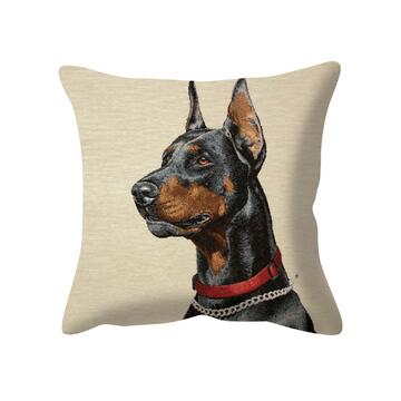 Federa Cuscino Zampa 45x45 cm - Fantasia Dobermann