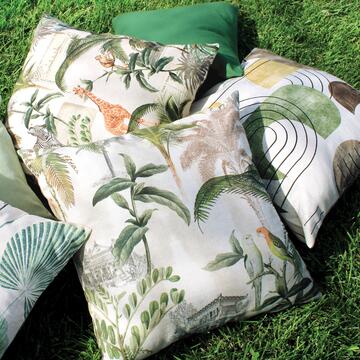 Federa Cuscino Kalani 50x50 cm - Fantasia Geo Verde