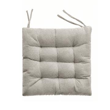Cuscino per Sedia Dery Grigio Chiaro 40x40 cm con Laccetti