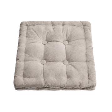 Cuscino per Sedia Dery Grigio 40x40 cm Effetto Vellutato
