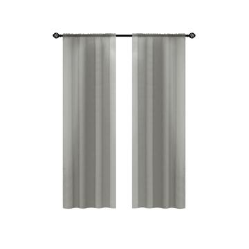 Coppia Tende Velo 60x240cm Tortora
