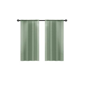 Coppia Tende Velo 60x150cm Verde