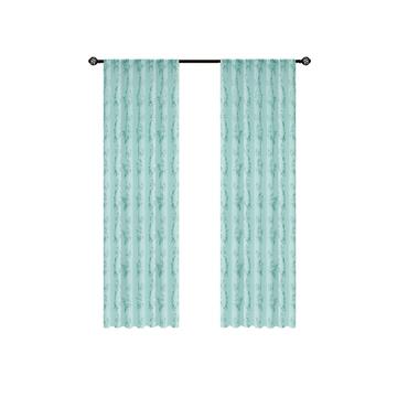 Coppia Tende Ricamo 60x240cm Verde - Marino fa Mercato