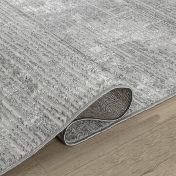 Tappeto soggiorno Omega moderno con pelo corto grigio... - Marino fa Mercato