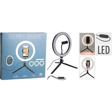 Ring Light USB con Treppiede da Tavolo - 3 Modalità di Luce per i tuoi selfie e contenuti TikTok