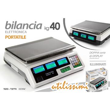 Bilancia elettronica portatile display LCD 40 kg - Marino fa Mercato