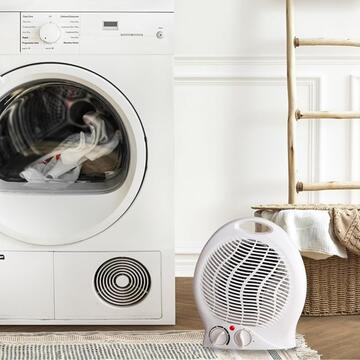 Termoventilatore/Stufa Riscaldamento Elettrico da Bagno - Portatile - 22,5xh13,5 cm - 2000W - Bianca