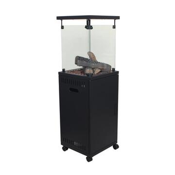 DCG Braciere a Gas da Esterno 11 kW con Vetro Protettivo e Legna Ceramica - SA9650