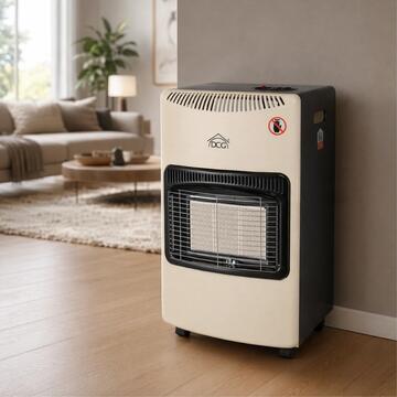 DCG - Stufa a Gas Crema Portatile a Infrarossi - 3 Elementi - 1.4/2.8/4.2 kW