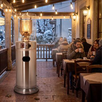 Patio Heater a Gas Atlas Inox - 11 kW, 20 mq Riscaldabili... - Marino Fa Mercato