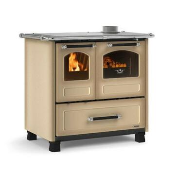 Stufa a legna Family 4,5 con forno, cappuccino