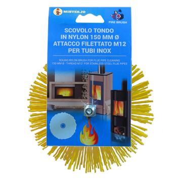 Scovolo tondo in nylon 15cm attacco filettato M12 per... - Marino fa Mercato