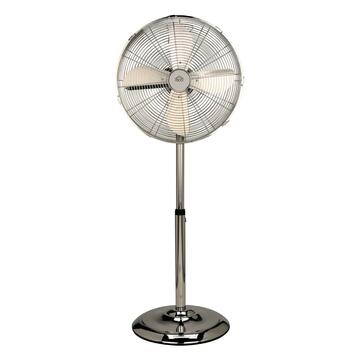 DCG Ventilatore Piantana da Terra in Metallo Cromato a Colonna 50W, d 40 cm, VE9090