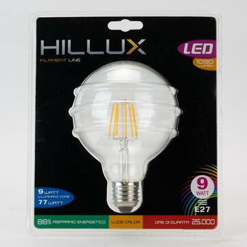 Lampadina LED chiara globo E27 9W HILLUX Marino fa Mercato