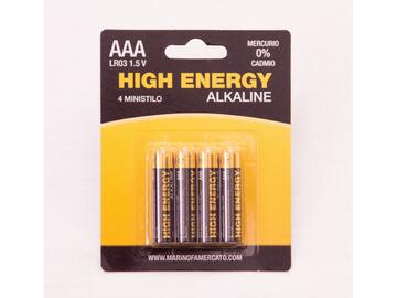 4 Batterie ministilo AAA High Energy - Marino fa Mercato