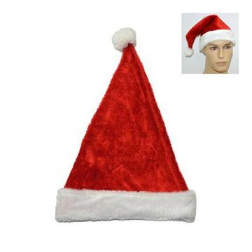 Cappello da Babbo Natale in velluto tg. adulto