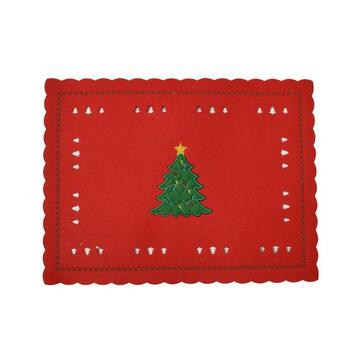 Tovaglietta natalizia rossa in feltro 30x40 cm