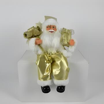 Babbo Natale Seduto Oro 30 cm - Addobbo Natalizio - Decorazione per la Casa Babbo Natale Seduto Oro 30 cm - Addobbo Natalizio -...