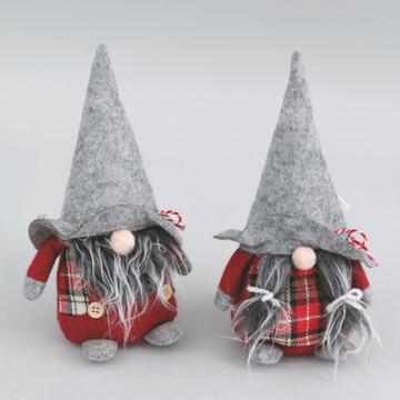 Gnomo Natalizio con Cappello e Tartan, h 23 cm - Assortito (Maschio o Femmina) - Soprammobile - Decorazione Natalizia Gnomo Natalizio con Cappello e Tartan, h 23 cm - Assortito...