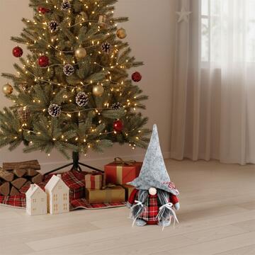 Gnomo Natalizio con Cappello e Tartan, h 23 cm - Maschio o Femmina (Scegli dopo l'ordine)