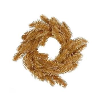 Dietroporta Girlanda con Rami di Abete Oro d 30 cm - Decorazione Natalizia - Addobbo di Natale