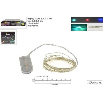 Filo luci led colorate 2mt