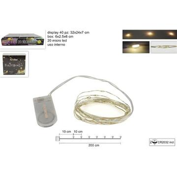 Luci led filo bianco caldo 2mt
