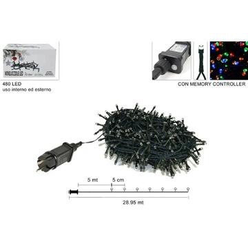 Luci di Natale 480 LED multicolor 28,95mt