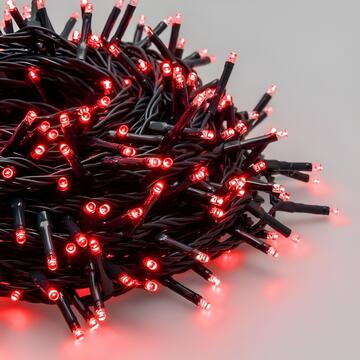 300 Luci Led Rossi di Natale - mt 12+5 cavo - per Interno ed Esterno - con Giochi di Luce
