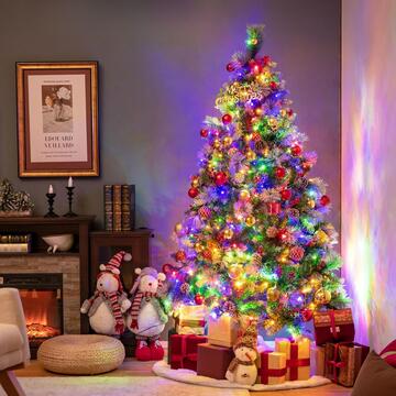 300 Luci Led Colorati di Natale - mt 12+5 cavo - per Interno ed Esterno - con Giochi di Luce