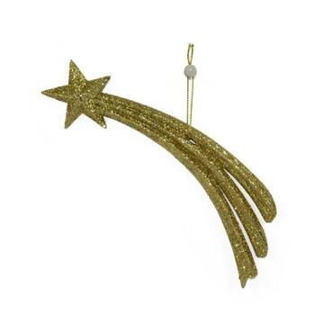 Appendino cometa glietter oro 19 cm
