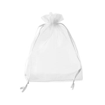Sacchetto organza bianco 4 pz. 14X20