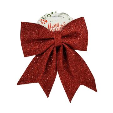Fiocco glitterato rosso di spugna 20X26 cm