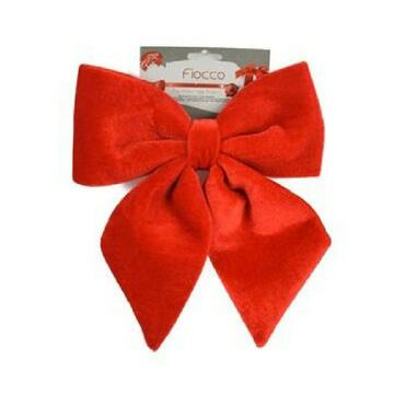 Fiocco in velluto rosso 22 cm