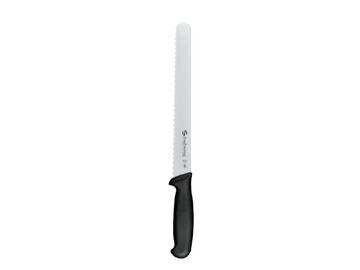 Coltello pane con manico nero, da 24 cm. Marino Fa Mercato